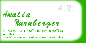 amalia nurnberger business card